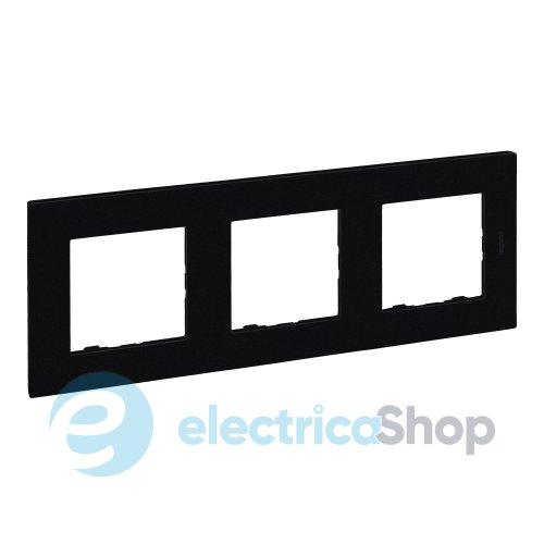 Рамка 3-постова Legrand NILOE STEP 863593 колір чорний
