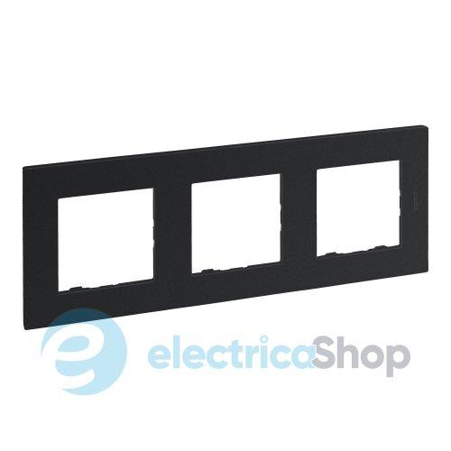 Рамка 3-постова Legrand NILOE STEP 863793 колір антрацит