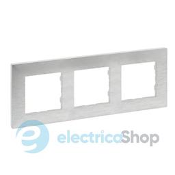 Рамка 3-постова Legrand NILOE STEP 863893 колір фактурний алюміній