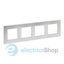 Рамка 4-постова Legrand NILOE STEP 863894 колір фактурний алюміній