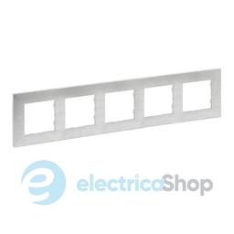 Рамка 5-постова Legrand NILOE STEP 863895 колір фактурний алюміній