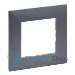 Рамка 1-постова Legrand NILOE STEP 863991 колір фактурна сталь