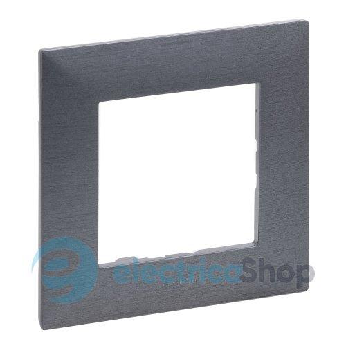 Рамка 1-постова Legrand NILOE STEP 863991 колір фактурна сталь