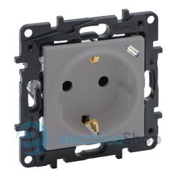 Розетка із з/к 16 A + USB Тип C 1,5 A 250 В автоматичні клеми Legrand NILOE STEP 864327 колір алюміній
