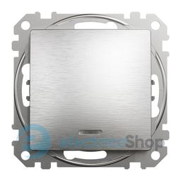 Вимикач з підсв. 1-кл. для серії Sedna Elements Schneider Electric SDD170101L алюміній матовий