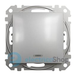 Вимикач з підсв. 1-кл. для серії Sedna Design Schneider Electric SDD113101L алюміній