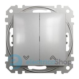 Вимикач кнопковий 2-кл. до жалюзі для серії Sedna Design Schneider Electric SDD113104 алюміній