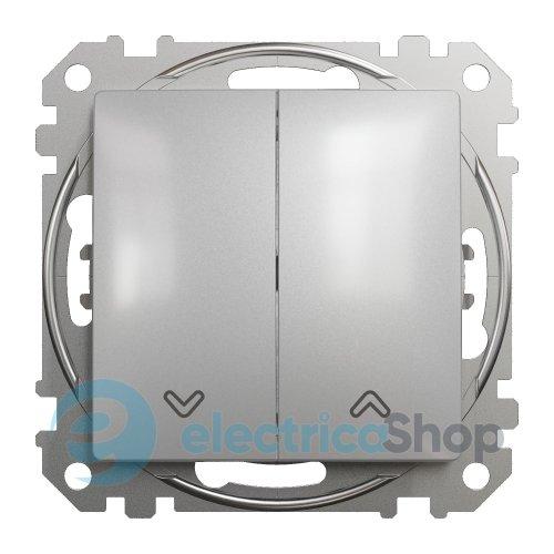 Вимикач кнопковий 2-кл. до жалюзі для серії Sedna Design Schneider Electric SDD113104 алюміній