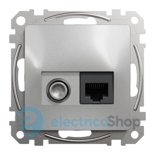 Розетка RJ45 категорія 6 UTP -TV SE Sedna Design SDD113469T алюміній