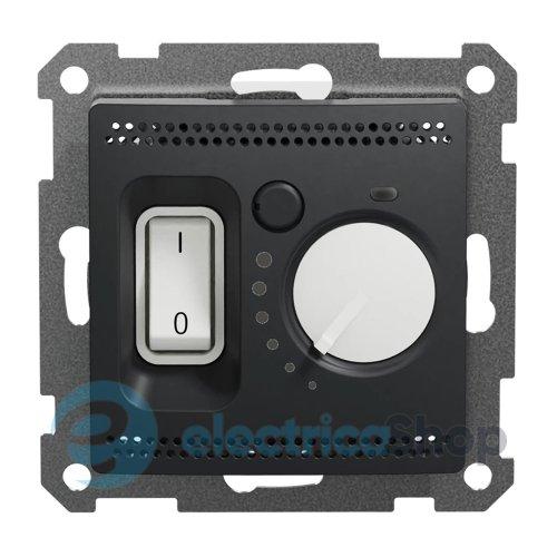 Термостат теплої підлоги 16A SE Sedna Design SDD114507 чорний