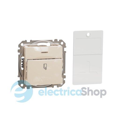Вимикач 1картковий (готельний) для серії Sedna Design Schneider Electric SDD112121 бежевий