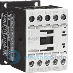 Контактор корпусний 3P + 1НЗ, 230В-АС, 12А AC-3, Hager EV01201C