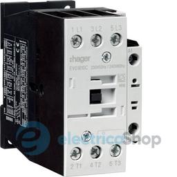 Контактор корпусний 3P + 1НВ, 230В-АС, 18А AC-3, Hager EV01810C
