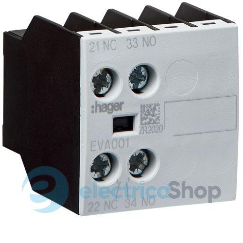 Додатковий контакт 1НВ+1НЗ для EV007-10…EV038-10, EVN022…EVN045, EVL014…EVL027, Hager EVA001