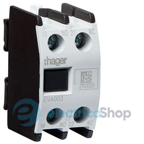 Додатковий контакт 1НВ+1НЗ для EV040…EV170, EVN063…EVN200, Hager EVA003