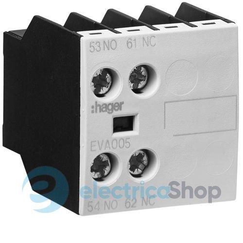 Дод.контакт 1НВ+1НЗ для EV007…EV038, EVN022…EVN045, EVL014…EVL027, EVR004…, Hager EVA005