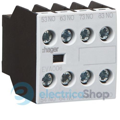 Додатковий контакт 4НВ для EV007…EV038, EVN022…EVN045, EVL014…EVL027, EVR004…, Hager EVA006