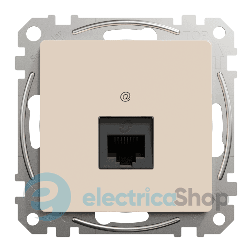 Комп'ютерна розетка RJ45 кат. 6 UTP SE Sedna Design SDD112461 бежевий