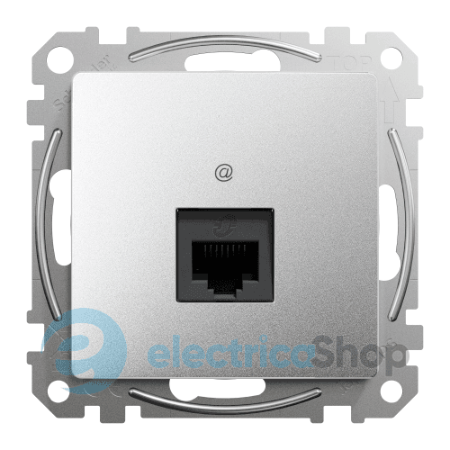 Комп'ютерна розетка RJ45 кат. 6 UTP SE Sedna Design SDD113461 алюміній