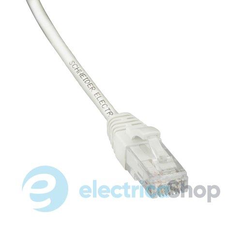 Патч-корд 1 метр RJ45 Кат 6, F/UTP, LSZH, Schneider Electric ACTPC6FULS10WE білий