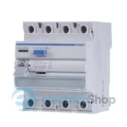 Дифреле 4P, 6kA, 25A,30mA, A, Hager CDA425D