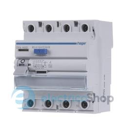 Дифреле 4P, 6kA, 63A, 300mA, A, S, Hager CPA463D