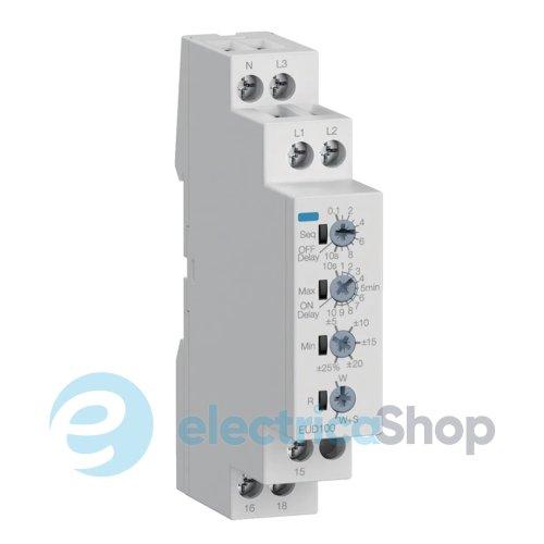 Реле контролю напруги та фаз, 1P+N / 3P+N, 1ПК, Hager EUD100