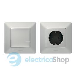 Набір 752354 Valena Life with NETATMO Розумна розетка 2К+З + розумний безпровідний 1-кл вимикач, колір алюміній