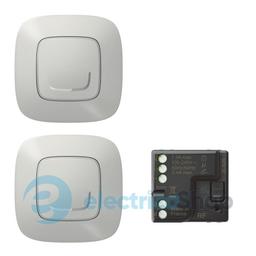 Набір 752750 Valena Allure with NETATMO для управління освітл. з 2х місць. Мікр. реле + 2шт розумн безпр 1-кл вимикача, колір алюміній