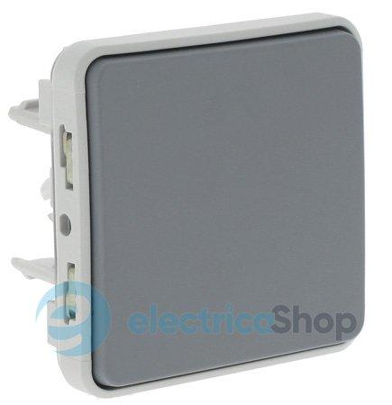 Механізм кнопки 1-кл 10А IP55 «Legrand» Plexo — 69540, колір сірий