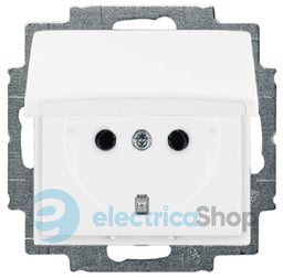 Розетка із заземленням з кришкою IP44 Basic 55 білий 20 EUCKD-94-507