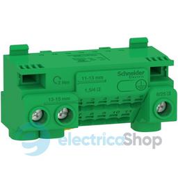 Клемний блок PE, 14 виходів, 3x25 мм² + 11x4 мм², Schneider Electric LGYT1E14