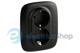Накладка розетки 2х2к+З Legrand Valena ALLURE 754958 колір антрацит
