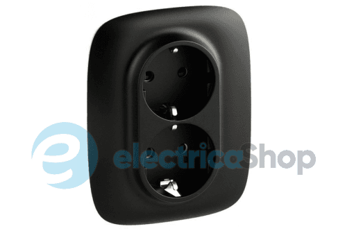 Накладка розетки 2х2к+З Legrand Valena ALLURE 754958 колір антрацит