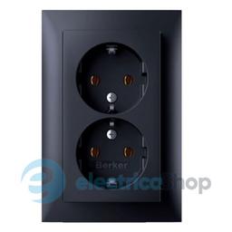 Розетка 2X із з/к 16А/250В цільна S.1 Berker 47741606 антрацит