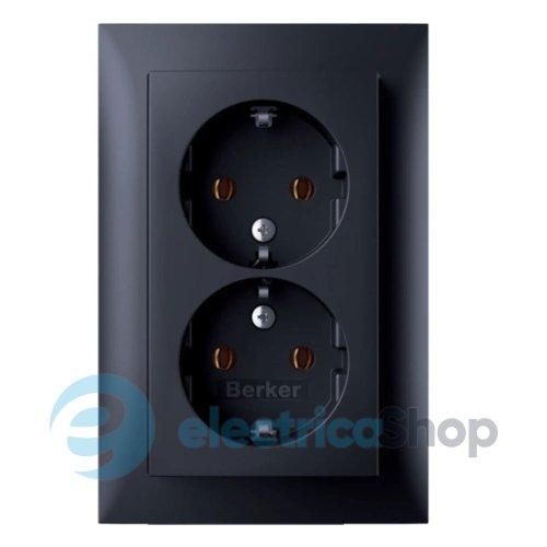 Розетка 2X із з/к 16А/250В цільна S.1 Berker 47741606 антрацит