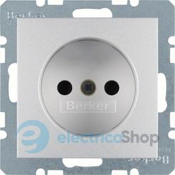 Розетка без з/к 16А/250В захист контактів S.1 Berker 6167331404 алюміній