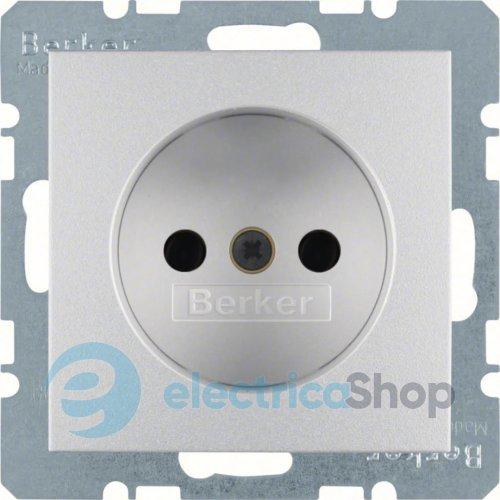 Розетка без з/к 16А/250В захист контактів S.1 Berker 6167331404 алюміній