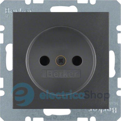 Розетка без з/к 16А/250В захист контактів S.1 Berker 6167331606 антрацит