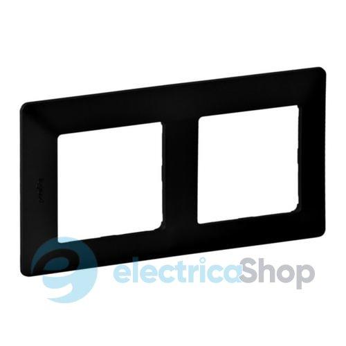 Рамка 2 пости Valena Life Black 754252 чорний матовий