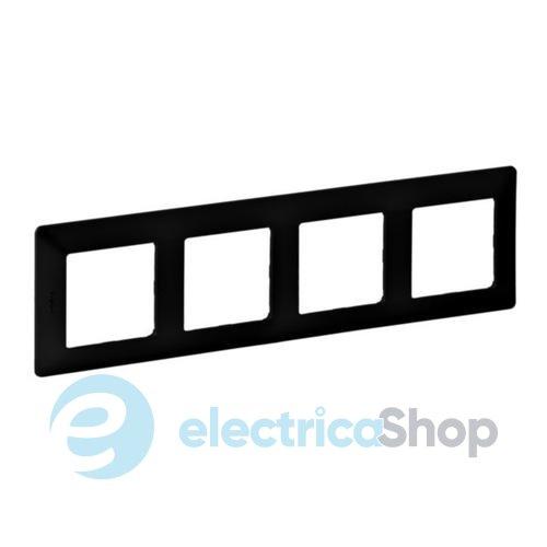 Рамка 4 пости Valena Life Black 754254 чорний матовий
