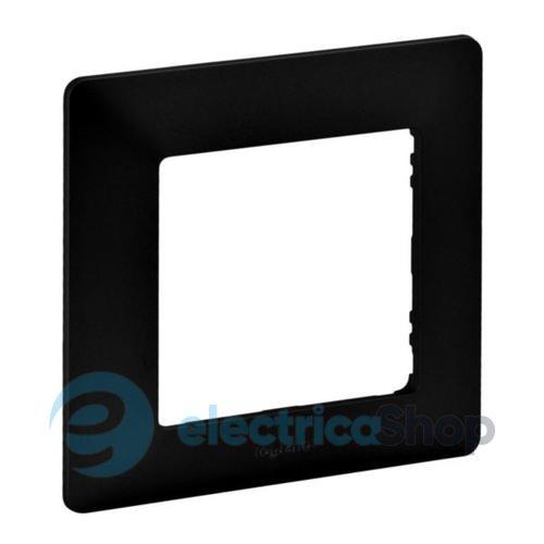 Рамка 1 пост Valena Life Black 754251 чорний матовий