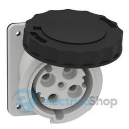 Розетка панельна кутова 63А 3P+E, 6г, 480-500V/AC IP67, SE Kaedra Box 81285