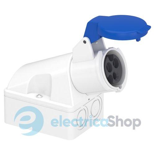 Промислова розетка PratiKa 16 A, 2P+E, 6г, 200-250V/AC IP44, SE Kaedra Box 83104