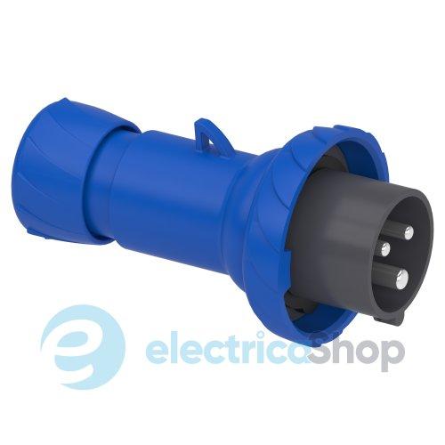 Вилка кабельна пряма 16A 2P+E, 6г, 200-250V/AC IP67, SE PratiKa PKE16M723