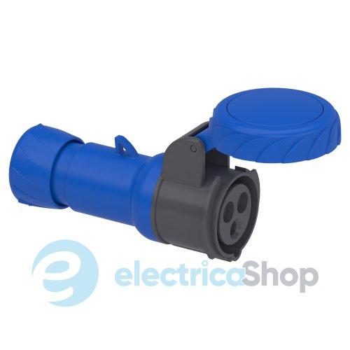 Розетка кабельна пряма 16A 2P+E, 6г, 200-250V/AC IP67, SE PratiKa PKF16M723