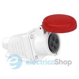 Розетка настінна 16А 3P+E, 6г, 380V/AC IP67, з'єднання гвинтами, SE Kaedra Box PKF16W734