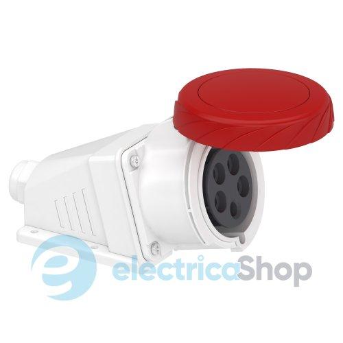 Розетка настінна 32А 3P+N+E, 6г, 380V/AC IP67, з'єднання гвинтами, SE Kaedra Box PKF32W735