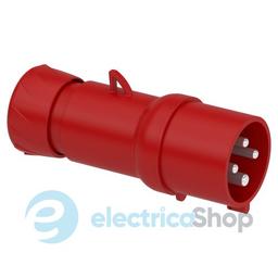 Вилка кабельна 32А 3P+E, 6г, 380V/AC IP44, швидке підключення, SE Kaedra Box PKX32M434