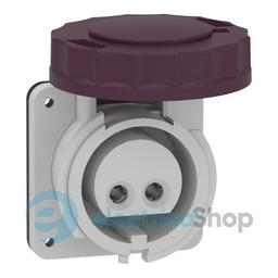 Розетка панельная, пряма 16A 2P 20-25V/AC, IP67, SE Kaedra Box 82951